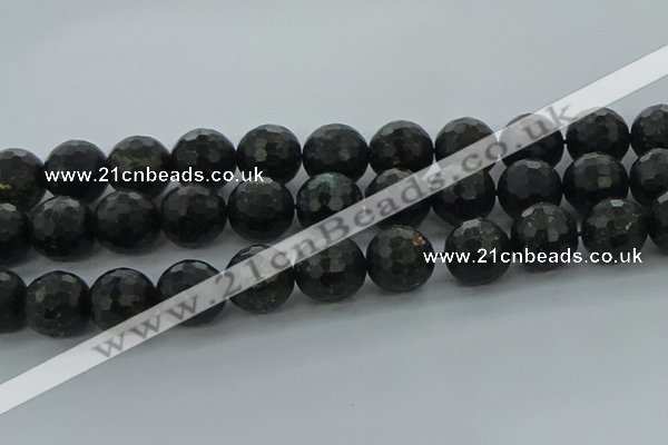 CAE41 15.5 inches 18mm faceted round astrophyllite beads wholesale