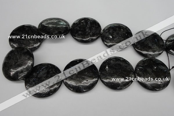 CAE52 15.5 inches 40mm flat round astrophyllite beads wholesale