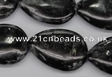 CAE70 15.5 inches 22*30mm flat teardrop astrophyllite beads wholesale