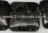 CAE85 15.5 inches 35*35mm square astrophyllite beads wholesale