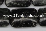 CAE95 15.5 inches 22*30mm rectangle astrophyllite beads wholesale