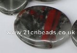 CAF04 15.5 inches 30*40mm oval African bloodstone beads