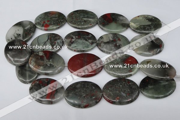 CAF04 15.5 inches 30*40mm oval African bloodstone beads