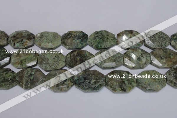 CAF154 15.5 inches 25*35mm faceted octagonal Africa stone beads