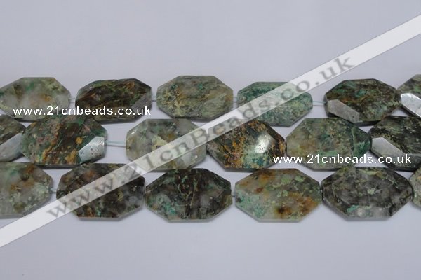 CAF155 15.5 inches 35*45mm faceted octagonal Africa stone beads