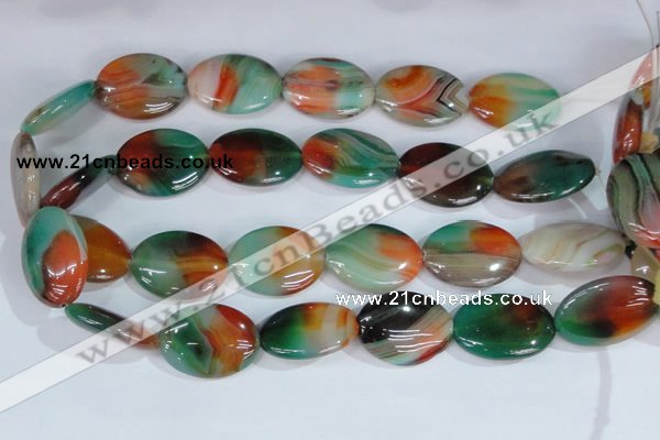 CAG1025 15.5 inches 22*30mm oval rainbow agate beads