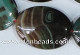 CAG1027 15.5 inches 30*40mm oval rainbow agate beads