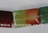 CAG1053 15.5 inches 18*25mm rectangle rainbow agate beads