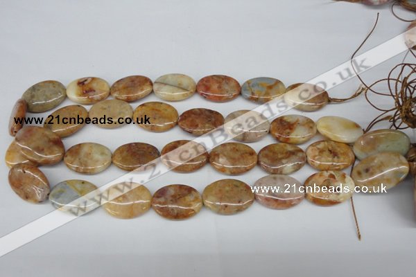 CAG1094 15.5 inches 18*25mm oval Morocco agate beads wholesale