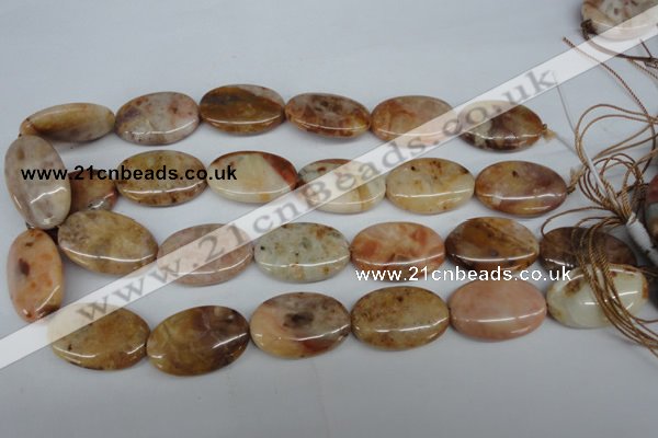 CAG1095 15.5 inches 20*30mm oval Morocco agate beads wholesale