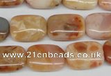 CAG1097 15.5 inches 13*18mm rectangle Morocco agate beads wholesale