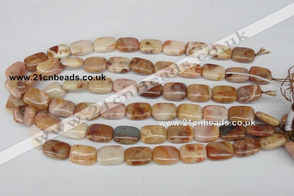 CAG1097 15.5 inches 13*18mm rectangle Morocco agate beads wholesale