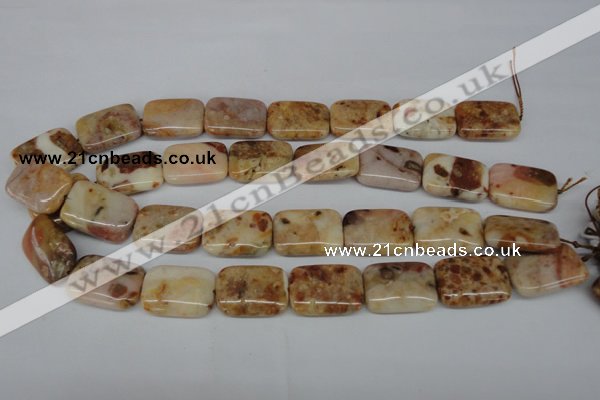 CAG1098 15.5 inches 18*25mm rectangle Morocco agate beads wholesale