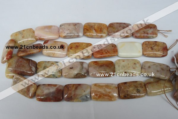 CAG1099 15.5 inches 20*30mm rectangle Morocco agate beads wholesale
