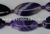 CAG1252 15.5 inches 15*30mm marquise line agate gemstone beads