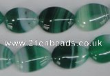 CAG1270 15.5 inches 13*18mm flat teardrop line agate gemstone beads