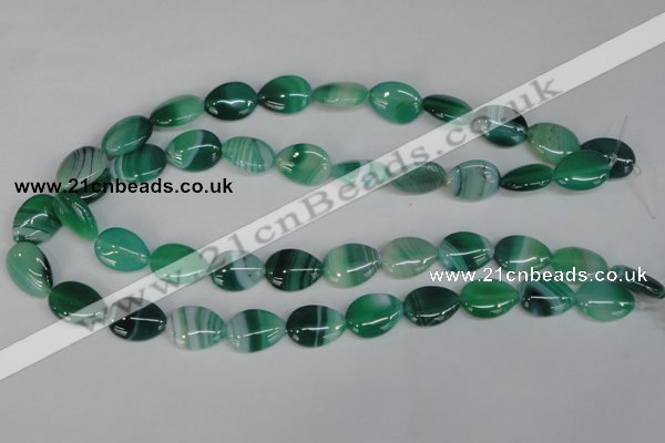 CAG1270 15.5 inches 13*18mm flat teardrop line agate gemstone beads