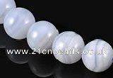 CAG129 round blue lace agate 10mm gemstone beads Wholesale
