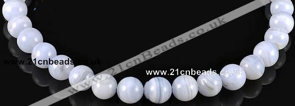 CAG130 12mm round blue lace agate gemstone beads Wholesale