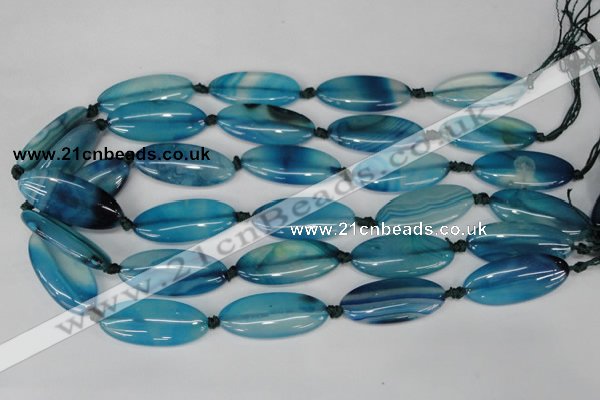 CAG1301 15.5 inches 15*35mm marquise line agate gemstone beads