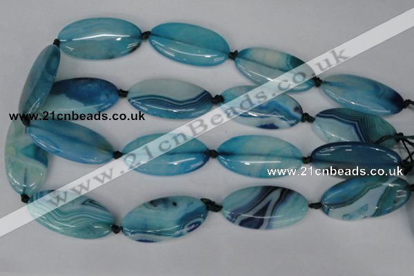 CAG1302 15.5 inches 20*38mm marquise line agate gemstone beads