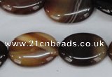 CAG1316 15.5 inches 18*25mm oval line agate gemstone beads