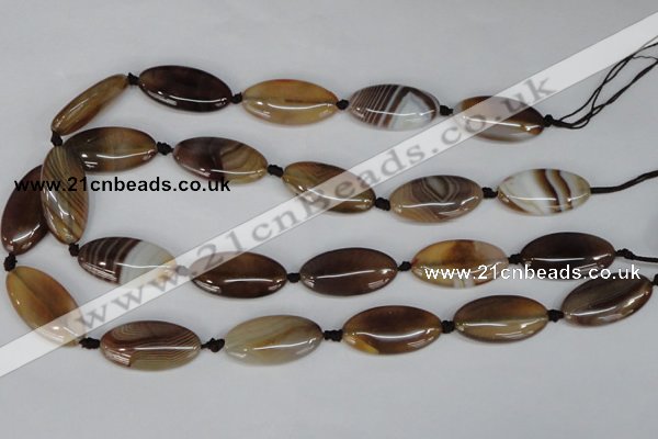 CAG1320 15.5 inches 15*30mm marquise line agate gemstone beads