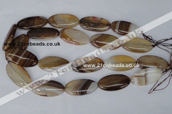 CAG1321 15.5 inches 20*38mm marquise line agate gemstone beads