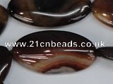 CAG1322 15.5 inches 20*38mm marquise line agate gemstone beads