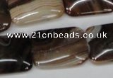 CAG1325 15.5 inches 18*25mm rectangle line agate gemstone beads