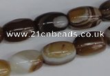 CAG1331 15.5 inches 10*15mm drum line agate gemstone beads