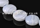 CAG135 coin 6*14mm blue lace agate gemstone beads Wholesale