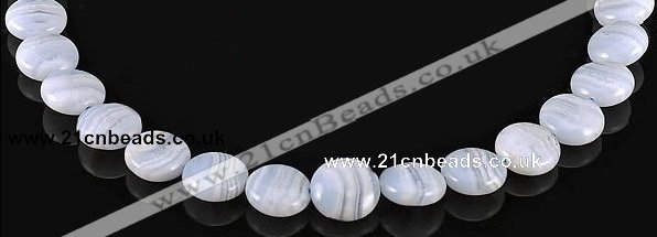 CAG135 coin 6*14mm blue lace agate gemstone beads Wholesale