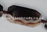 CAG1355 15.5 inches 23*43mm faceted rectangle line agate gemstone beads