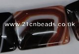 CAG1398 15.5 inches 30*40mm rectangle line agate gemstone beads