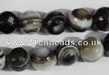 CAG1405 15.5 inches 12mm faceted round line agate gemstone beads