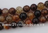 CAG1440 15.5 inches 8mm round dragon veins agate beads