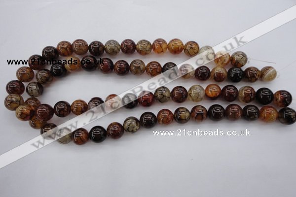 CAG1441 15.5 inches 12mm round dragon veins agate beads