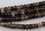 CAG1443 15.5 inches 3*6mm rondelle dragon veins agate beads