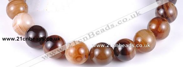 CAG145 round madagascar agate 20mm gemstone beads Wholesale