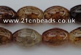 CAG1453 15.5 inches 13*18mm rice dragon veins agate beads