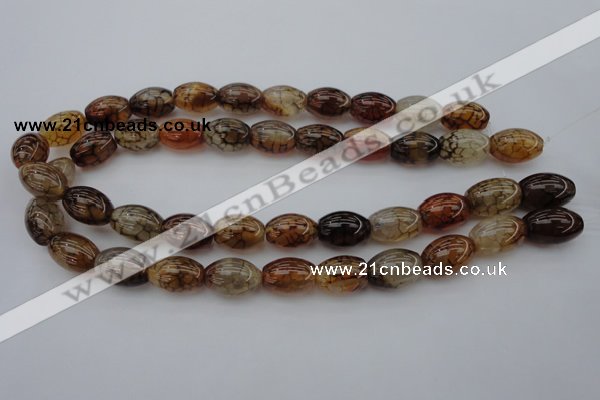 CAG1453 15.5 inches 13*18mm rice dragon veins agate beads