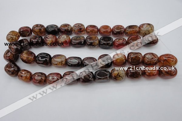 CAG1457 15.5 inches 13*18mm nuggets dragon veins agate beads