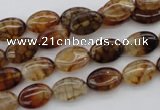 CAG1462 15.5 inches 8*12mm oval dragon veins agate beads