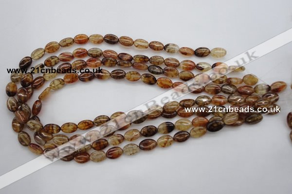 CAG1462 15.5 inches 8*12mm oval dragon veins agate beads