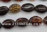 CAG1463 15.5 inches 10*14mm oval dragon veins agate beads