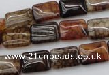 CAG1479 15.5 inches 10*14mm rectangle dragon veins agate beads