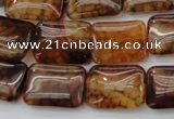 CAG1481 15.5 inches 13*18mm rectangle dragon veins agate beads