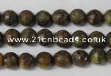 CAG1506 15.5 inches 8mm faceted round fire crackle agate beads