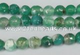 CAG1509 15.5 inches 8mm faceted round fire crackle agate beads